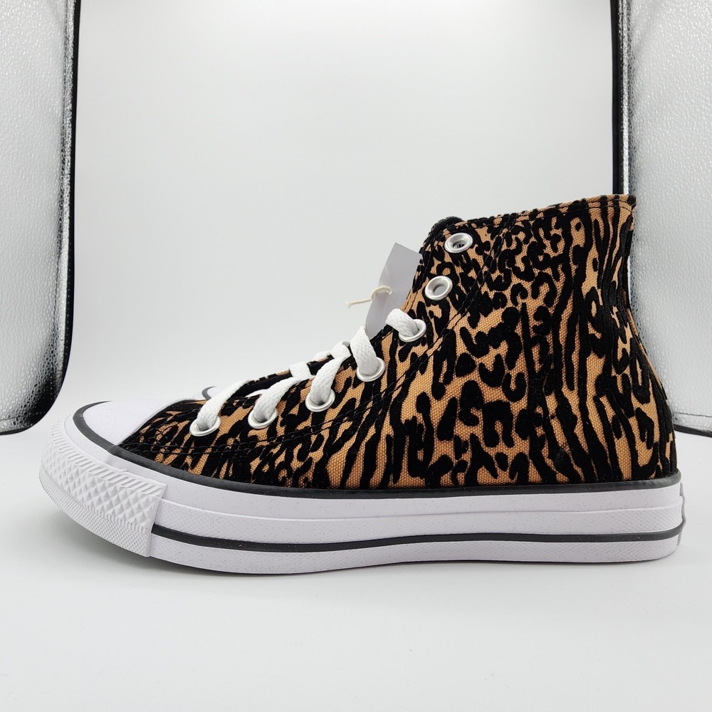 Converse Chuck Taylor All Star Sneakers Womens 7 Animal Print Velvet Burnout NEW - Picture 5 of 11